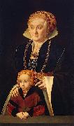 unknow artist, Portrait of a Lady with her daughter